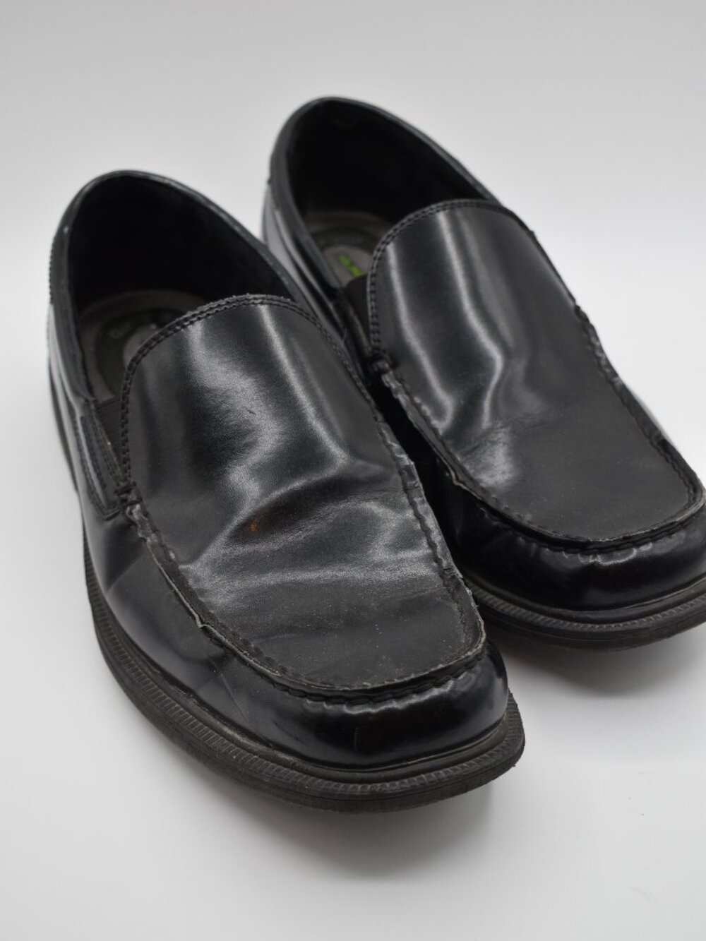 Nunn Bush KORE Men’s 11.5 M Black Genuine Leather Slip On Loafers Comfort Dress